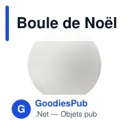 Boule de Noël personnalisable en plastique recyclé - Logo inclus - Miniature 7