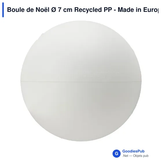 Boule de Noël personnalisable en plastique recyclé - Logo inclus - Image 7