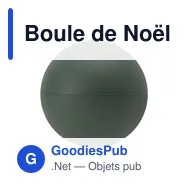 Boule de Noël personnalisable en plastique recyclé - Logo inclus - Miniature 8