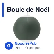 Boule de Noël personnalisable en plastique recyclé - Logo inclus - Miniature 9