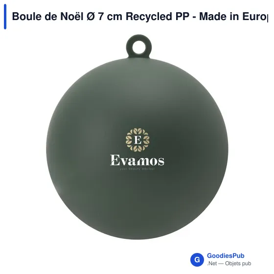 Boule de Noël personnalisable en plastique recyclé - Logo inclus - Image 10