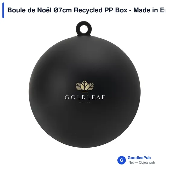 Boule de Noël personnalisable en plastique recyclé - Logo inclus - Image 2