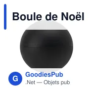 Boule de Noël personnalisable en plastique recyclé - Logo inclus - Miniature 3