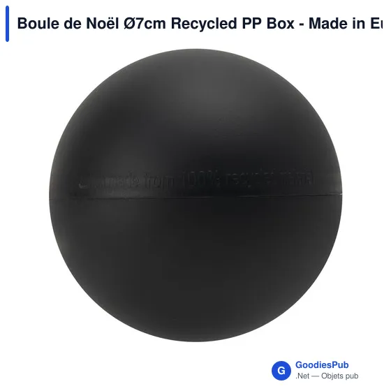 Boule de Noël personnalisable en plastique recyclé - Logo inclus - Image 3