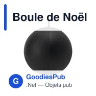 Boule de Noël personnalisable en plastique recyclé - Logo inclus - Miniature 4