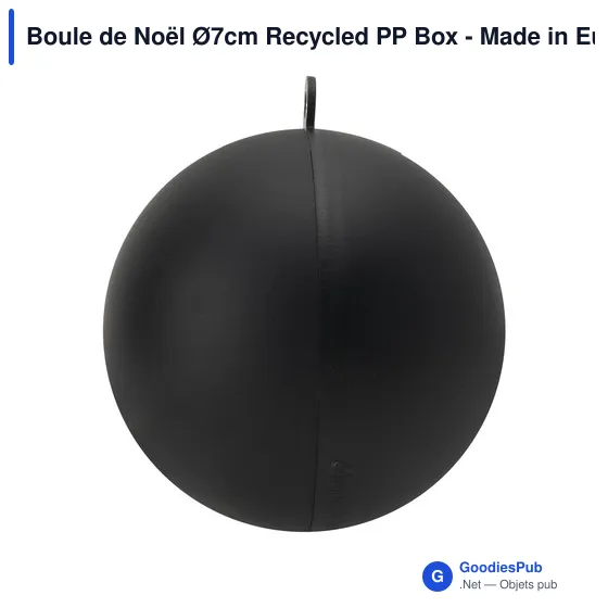 Boule de Noël personnalisable en plastique recyclé - Logo inclus - Image 4