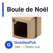Boule de Noël personnalisable en plastique recyclé - Logo inclus - Miniature 5