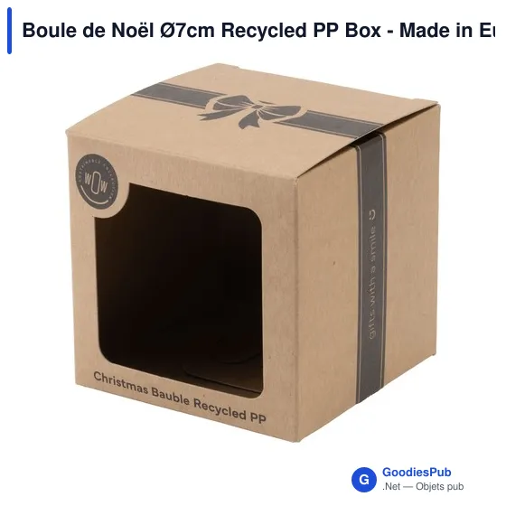 Boule de Noël personnalisable en plastique recyclé - Logo inclus - Image 5