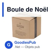 Boule de Noël personnalisable en plastique recyclé - Logo inclus - Miniature 6