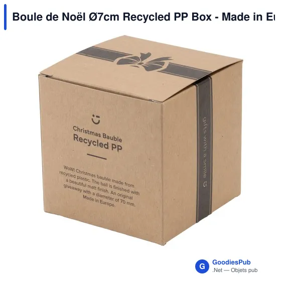 Boule de Noël personnalisable en plastique recyclé - Logo inclus - Image 6