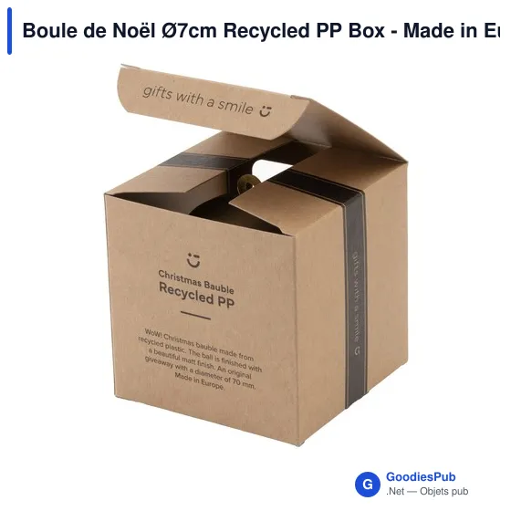 Boule de Noël personnalisable en plastique recyclé - Logo inclus - Image 7