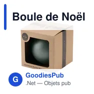 Boule de Noël personnalisable en plastique recyclé - Logo inclus - Miniature 8