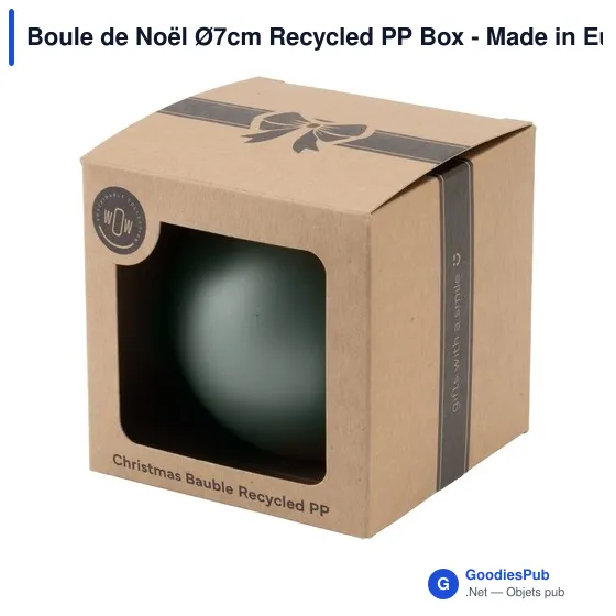 Boule de Noël personnalisable en plastique recyclé - Logo inclus - Image 8