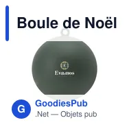 Boule de Noël personnalisable en plastique recyclé - Logo inclus - Miniature 9