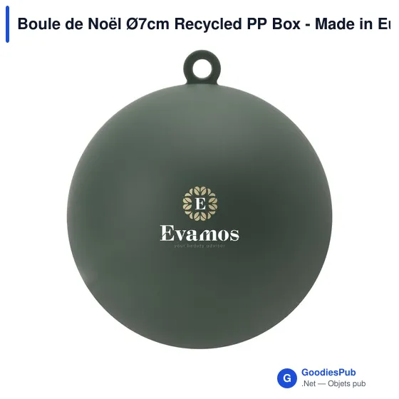Boule de Noël personnalisable en plastique recyclé - Logo inclus - Image 9