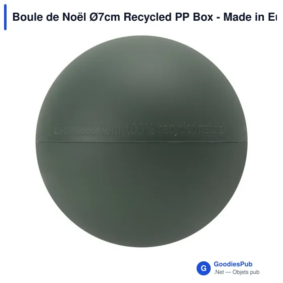Boule de Noël personnalisable en plastique recyclé - Logo inclus - Image 10