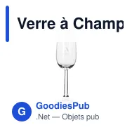 Verre à Champagne personnalisable 170 ml - Bourgogneavec logo - Miniature 1