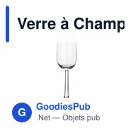 Verre à Champagne personnalisable 170 ml - Bourgogneavec logo - Miniature 2