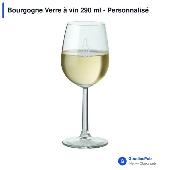 Verre à vin personnalisable 290 ml avec logo - Bourgogne - Image 1