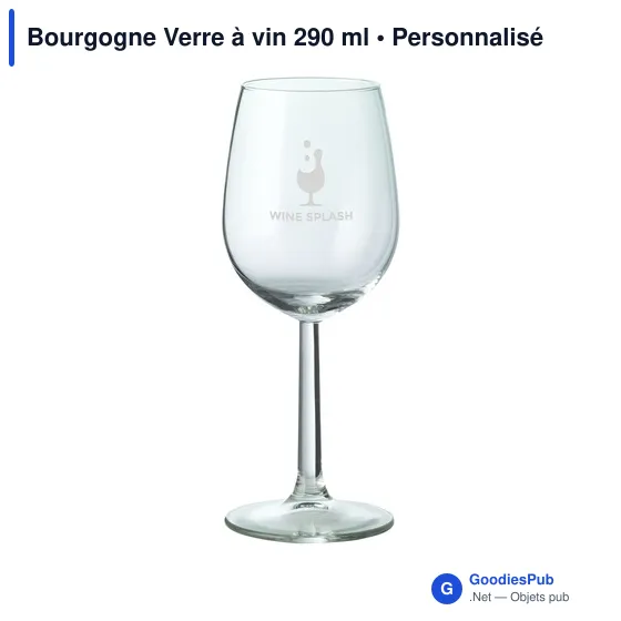 Verre à vin personnalisable 290 ml avec logo - Bourgogne - Image 2
