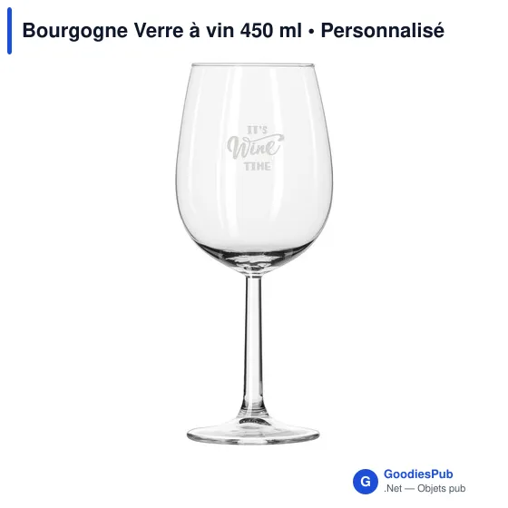 Verre à vin personnalisable 450 ml avec logo - Bourgogne - Image 1