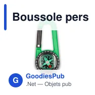 Boussole personnalisable avec mousqueton pour logo - Madu - Miniature 11