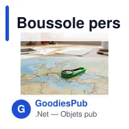 Boussole personnalisable avec mousqueton pour logo - Madu - Miniature 9