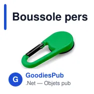 Boussole personnalisable avec mousqueton pour logo - Madu - Miniature 10