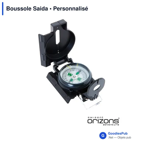 Boussole personnalisable Saida avec logo pour activités outdoor - Image 2