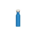 Variante Bleu clair - Bouteille d’eau personnalisable en inox et bambou 750 ml avec logo - Ashton