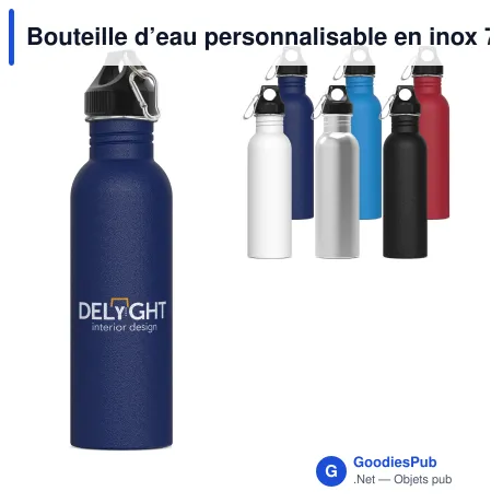 Bouteille d’eau personnalisable en inox 750 ml avec logo - Lennox