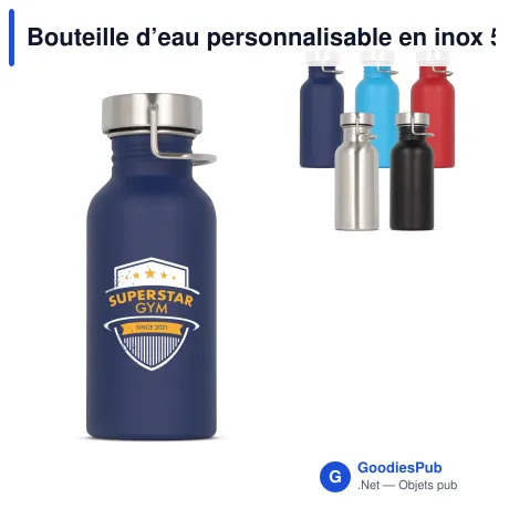 Bouteille d’eau personnalisable en inox 500 ml avec logo - Skyler
