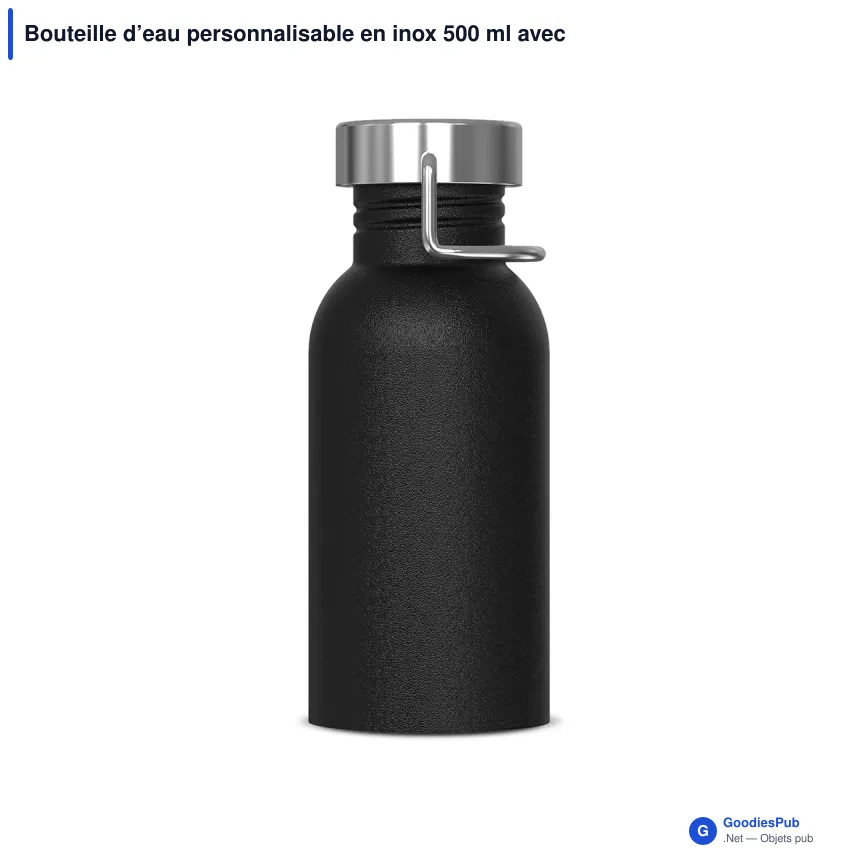 Bouteille d’eau personnalisable en inox 500 ml avec logo - Skyler - Image 2