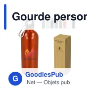 Gourde personnalisable en acier inoxydable recyclé 500 ml avec logo - Simple paroi - Miniature 1