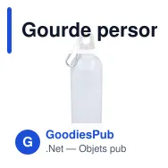 Gourde personnalisable en acier inoxydable recyclé 500 ml avec logo - Simple paroi - Miniature 4