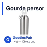 Gourde personnalisable en acier inoxydable recyclé 500 ml avec logo - Simple paroi - Miniature 8