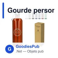 Gourde personnalisable en inox recyclé à mousqueton 750 ml avec logo - R-SS - Miniature 1