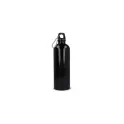 Variante Noir - Gourde personnalisable en inox recyclé à mousqueton 750 ml avec logo - R-SS