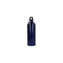 Variante Bleu foncé - Gourde personnalisable en inox recyclé à mousqueton 750 ml avec logo - R-SS