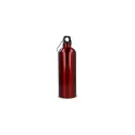 Variante Rouge - Gourde personnalisable en inox recyclé à mousqueton 750 ml avec logo - R-SS