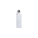 Variante Blanc - Gourde personnalisable en inox recyclé à mousqueton 750 ml avec logo - R-SS