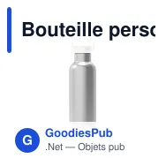 Bouteille personnalisable en inox et bambou 500 ml avec logo - Ashton - Miniature 3