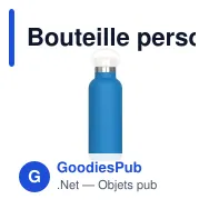 Bouteille personnalisable en inox et bambou 500 ml avec logo - Ashton - Miniature 4