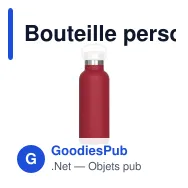 Bouteille personnalisable en inox et bambou 500 ml avec logo - Ashton - Miniature 6