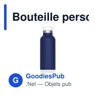 Bouteille personnalisable en inox et bambou 500 ml avec logo - Ashton - Miniature 7