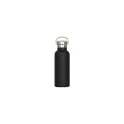 Variante Noir - Bouteille personnalisable en inox et bambou 500 ml avec logo - Ashton