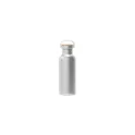 Variante Argent - Bouteille personnalisable en inox et bambou 500 ml avec logo - Ashton