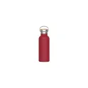 Variante Rouge foncé - Bouteille personnalisable en inox et bambou 500 ml avec logo - Ashton