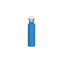 Variante Bleu clair - Bouteille personnalisable en inox et bambou 650 ml avec logo - Ashton