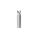 Variante Argent - Bouteille personnalisable en inox et bambou 650 ml avec logo - Ashton